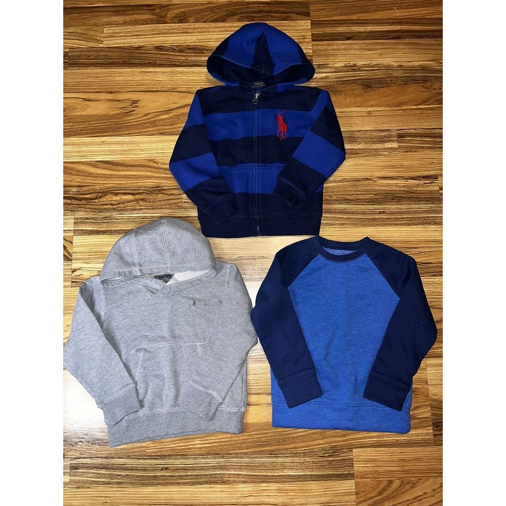 Polo Ralph Lauren DKNY Jumping Beans Boys Sweatshirt Sz 5 Lot Of‎ 3
